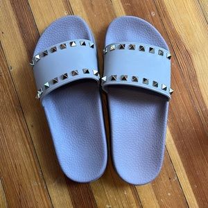 Valentino Rockstud Pool Slides